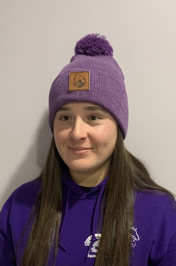 BEHA – purple pom hat